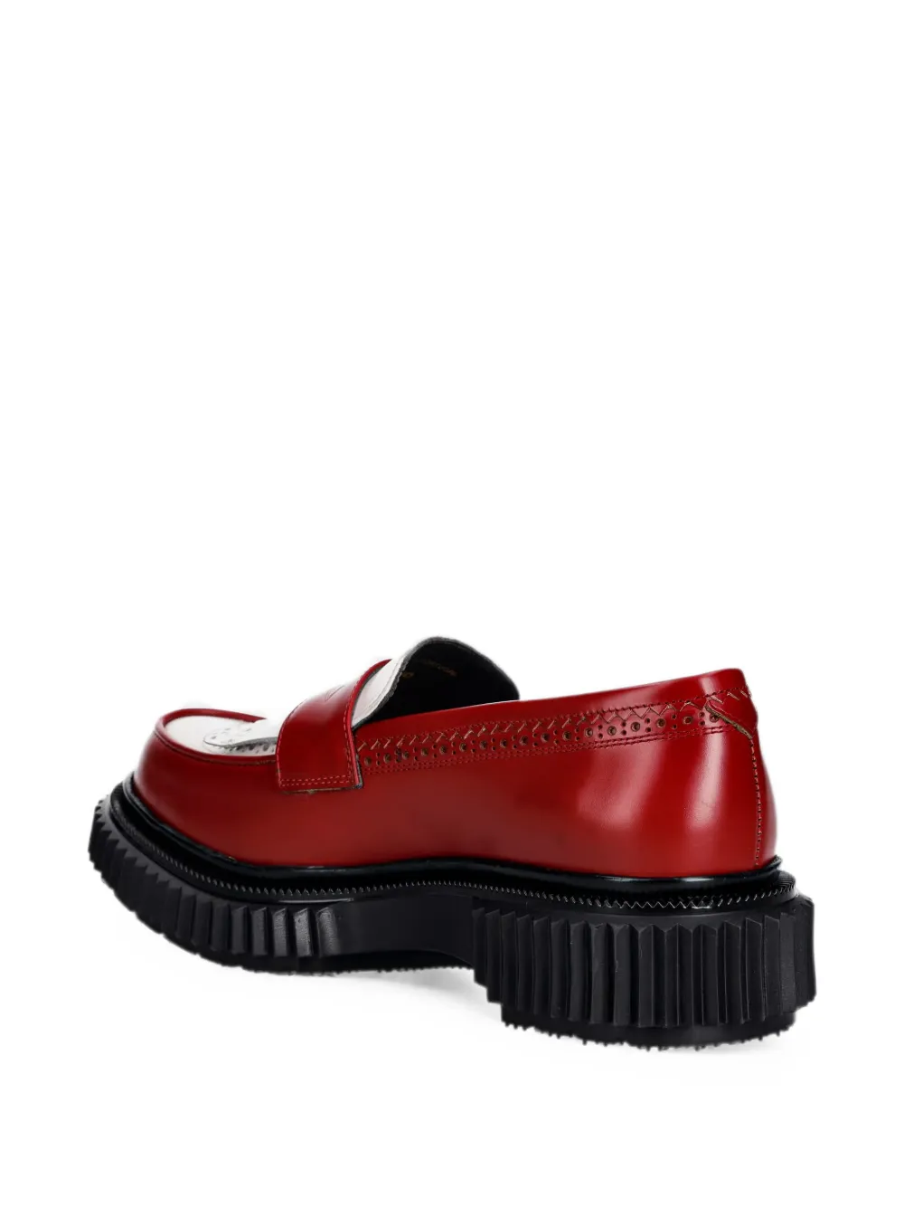 Adieu Paris brogue-detail leather loafers Rood