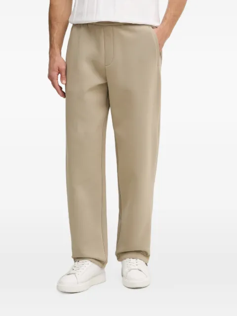 Armani Exchange logo-plaque straight-leg trousers