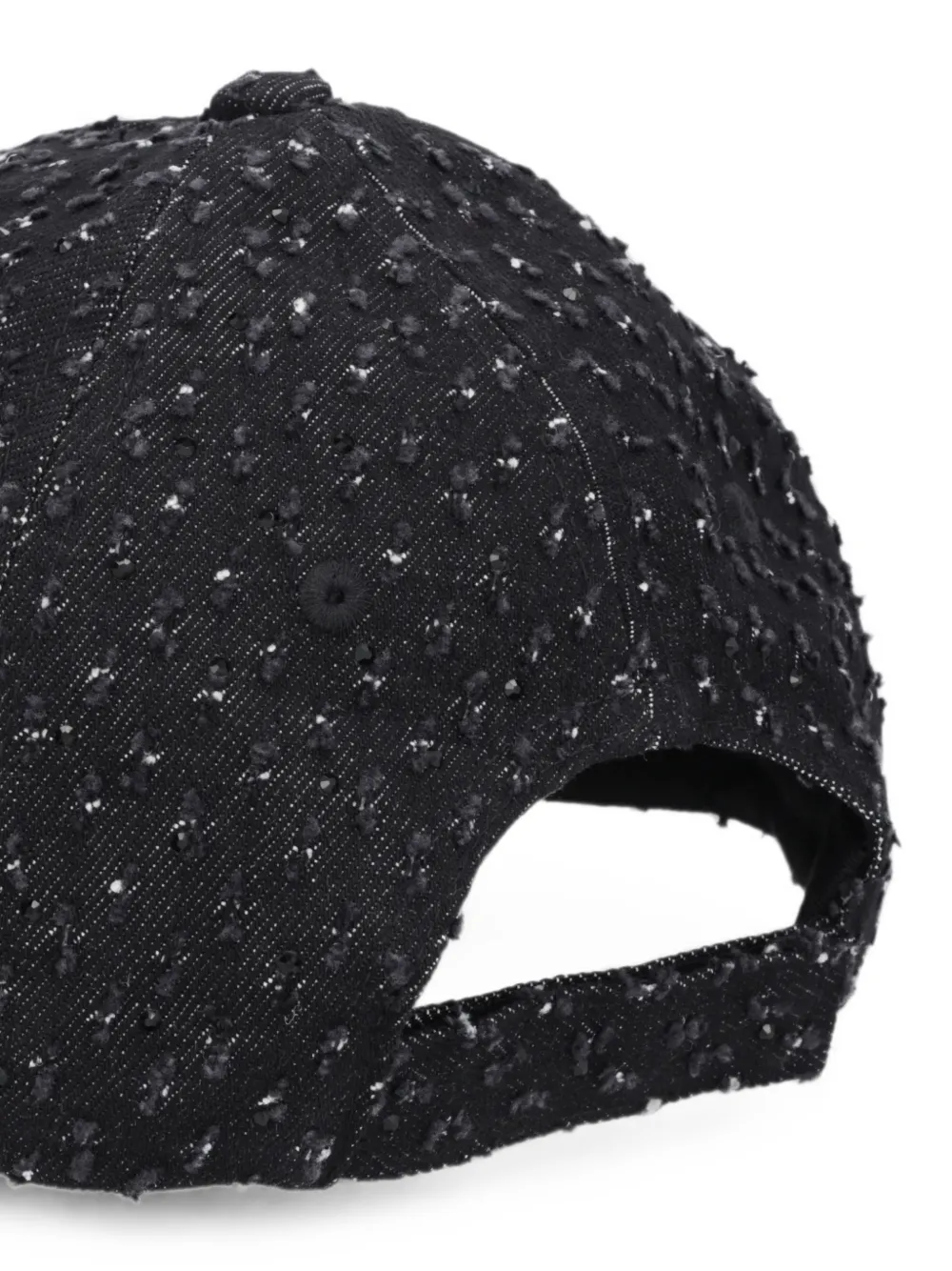  Armani Exchange Bouclé Logo-patch Baseball Cap - Negro 