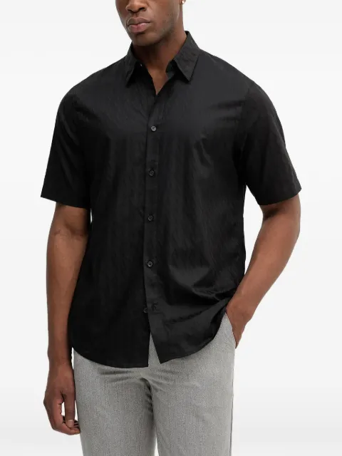 Armani Exchange logo-jacquard short-sleeve shirt