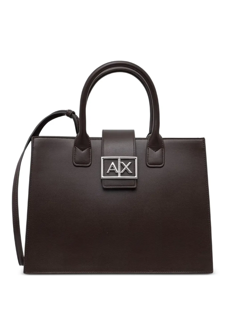 Armani Exchange logo-plaque shoulder bag - Marrone