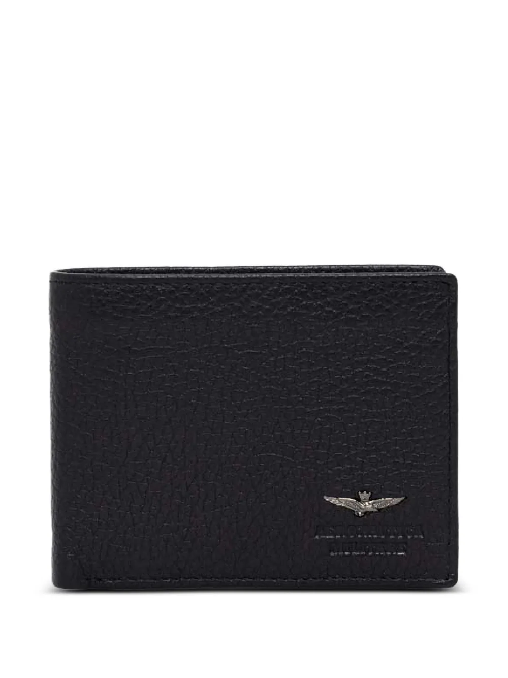 Aeronautica Militare logo-plaque bifold wallet - Schwarz