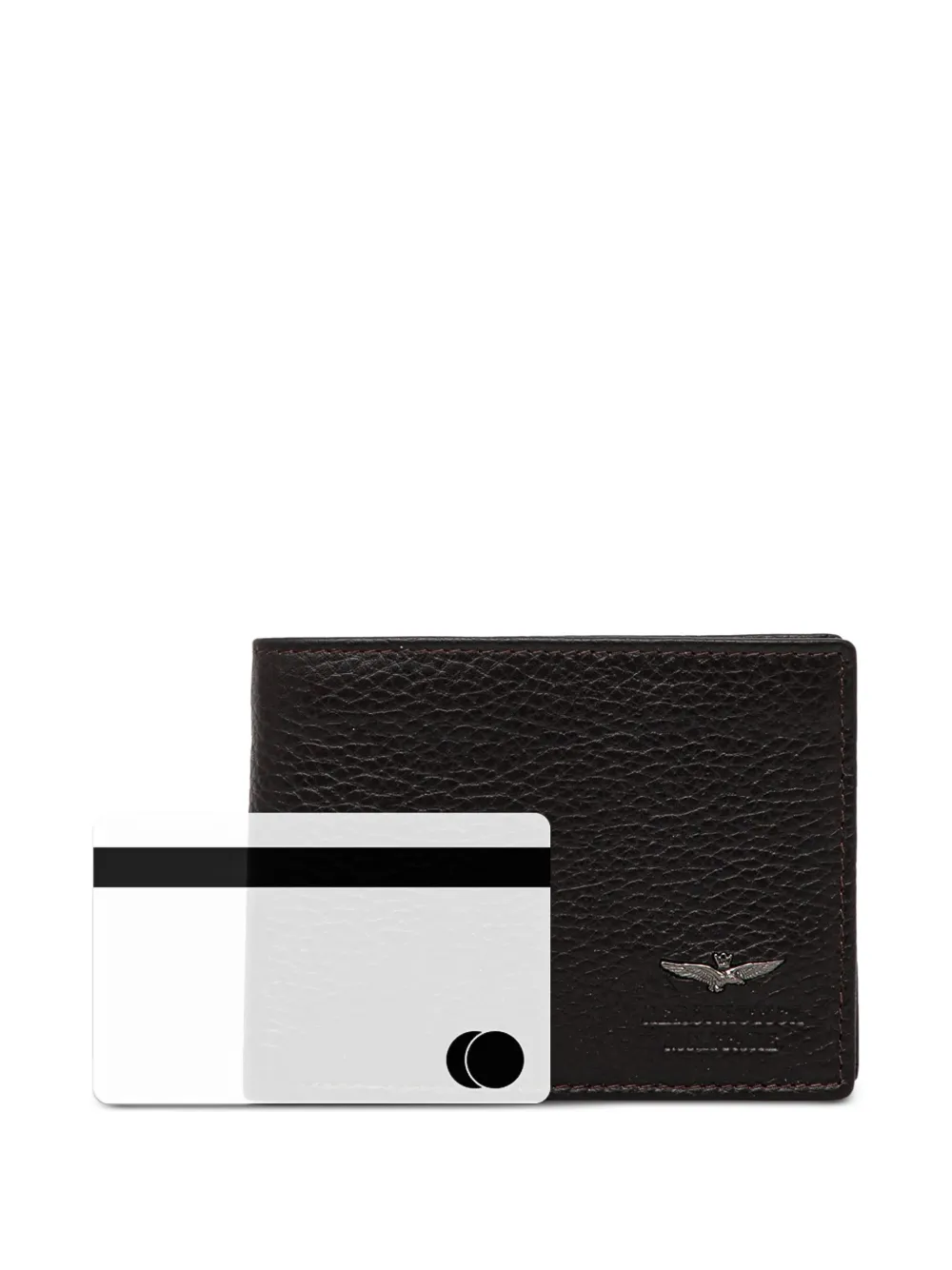 Aeronautica Militare Portemonnee met logoplakkaat Bruin