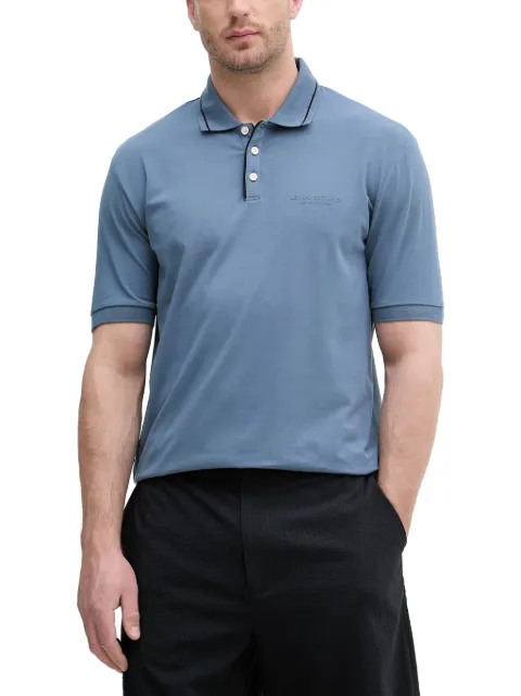 Armani Exchange logo-embossed short-sleeve polo shirt
