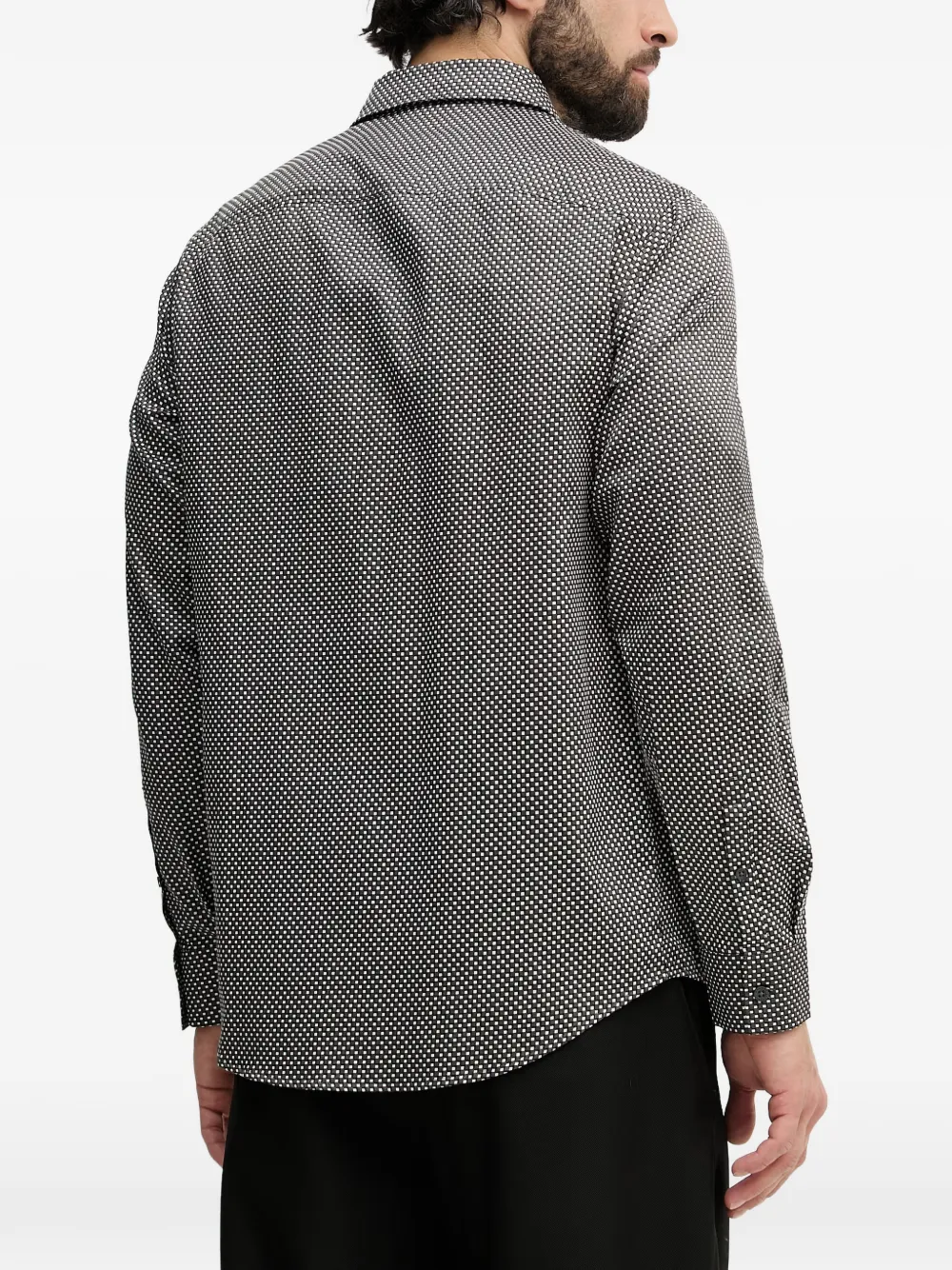 Armani Exchange Overhemd met geometrische print Grijs