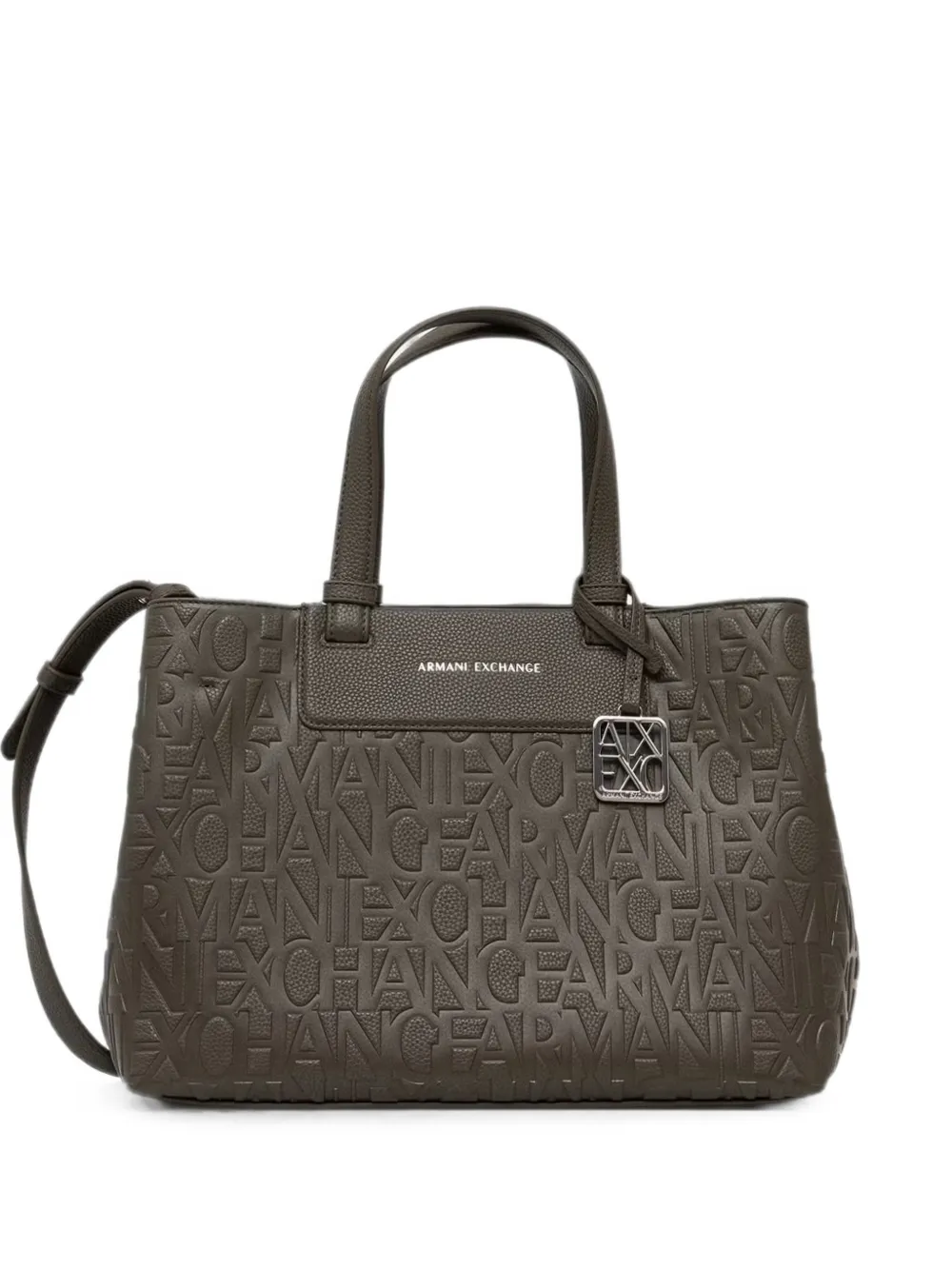 Armani Exchange logo-embossed tote bag - Verde