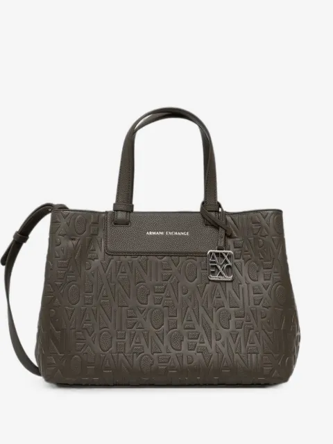 Armani Exchange tote con logo en relieve