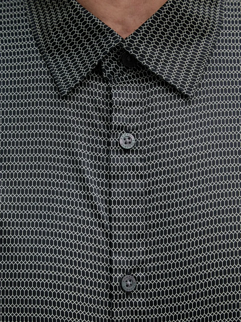 Armani Exchange Overhemd met geometrische print Zwart