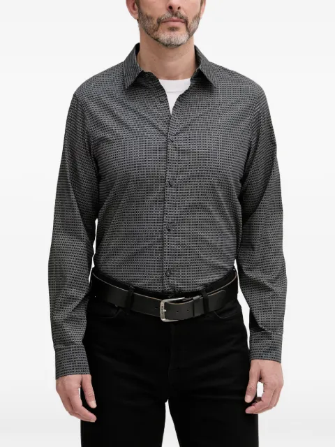 Armani Exchange 几何图案印花长袖衬衫