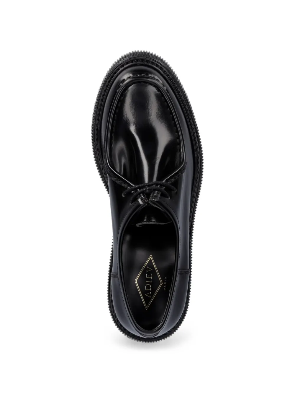 Adieu Paris ridged-sole lace-up derby shoes Zwart