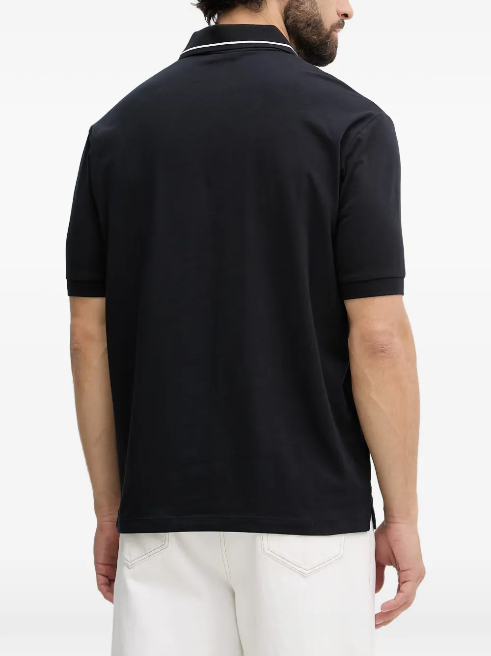Armani Exchange Poloshirt met contrasterende afwerking Blauw