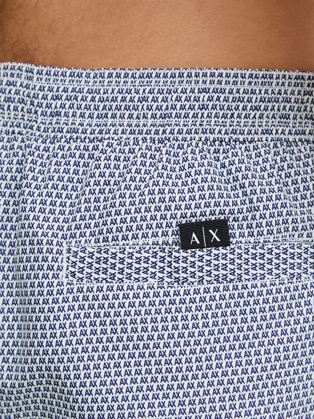Armani Exchange Zwembroek met logoprint en trekkoord Grijs