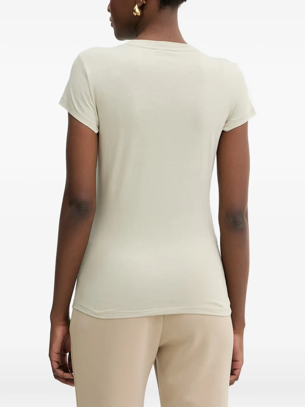 Armani Exchange T-shirt verfraaid met kristallen Groen