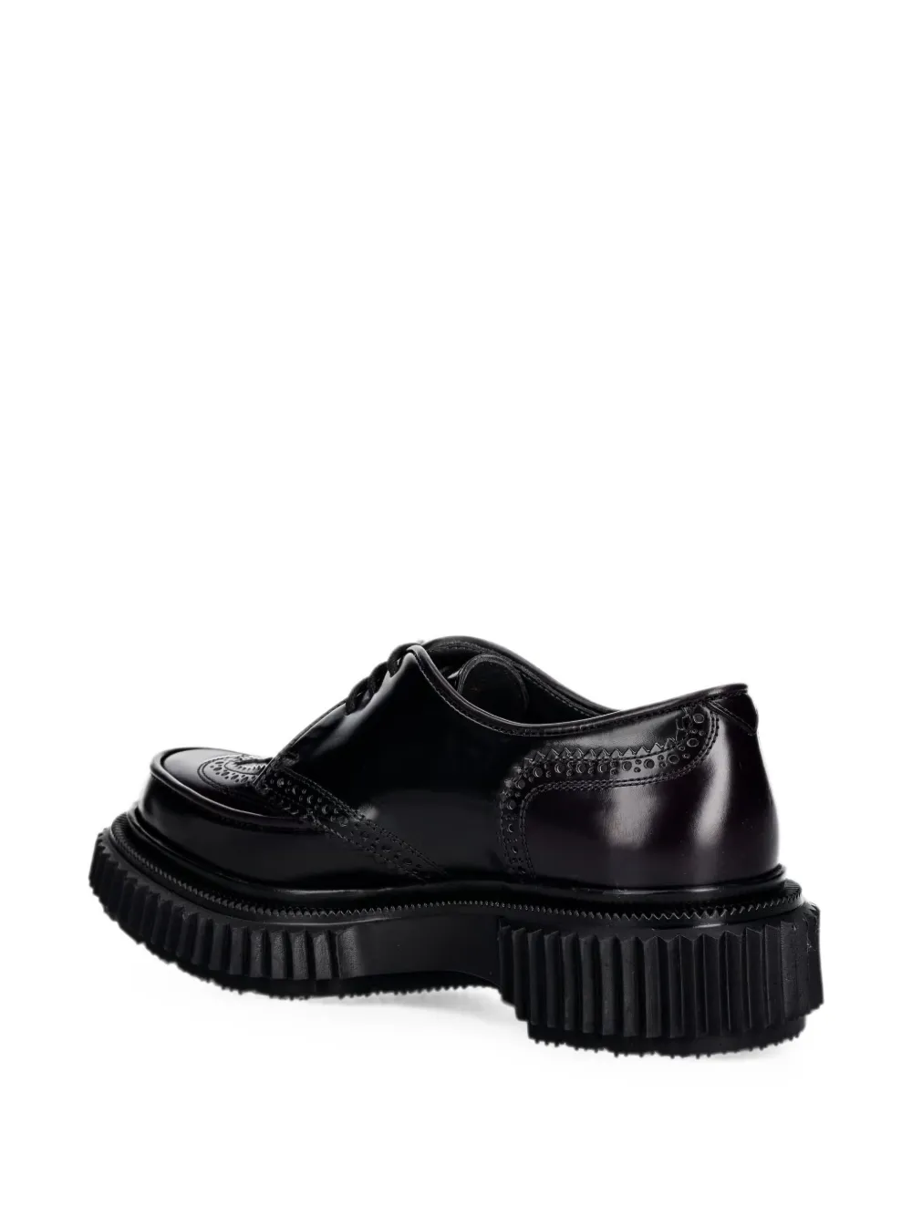 Adieu Paris brogue-detail chunky-sole derby shoes Zwart