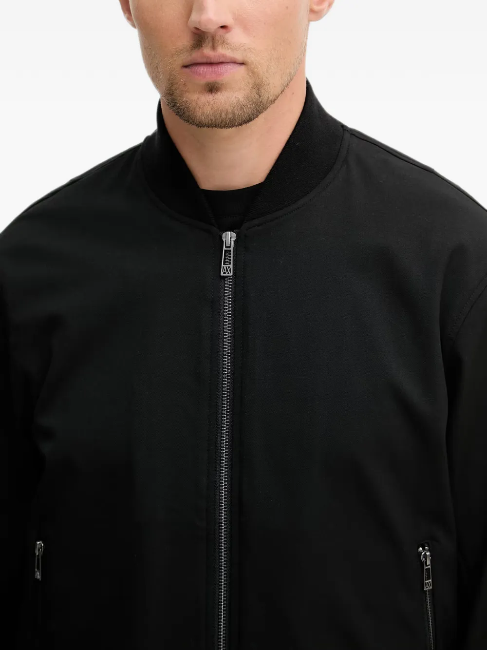 Armani Exchange Bomberjack met rits Zwart