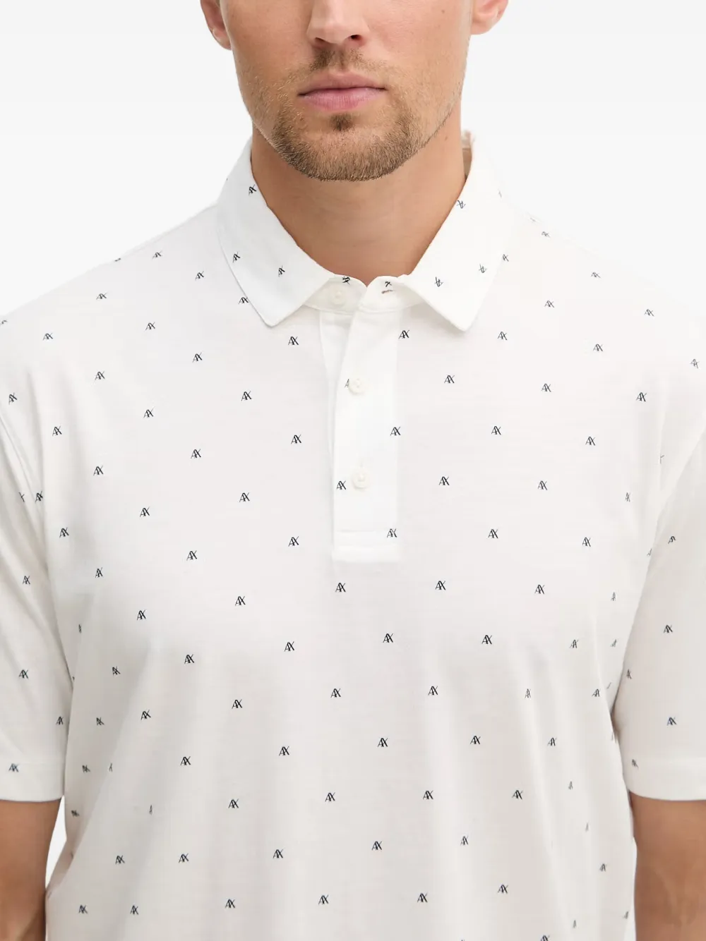 Armani Exchange Poloshirt met logoprint Wit