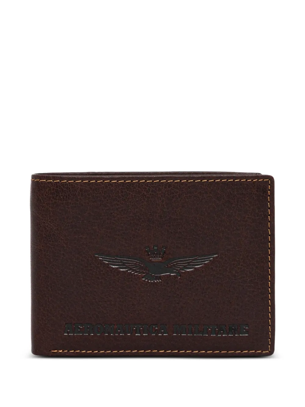 Aeronautica Militare logo-embossed bifold wallet - Marrone