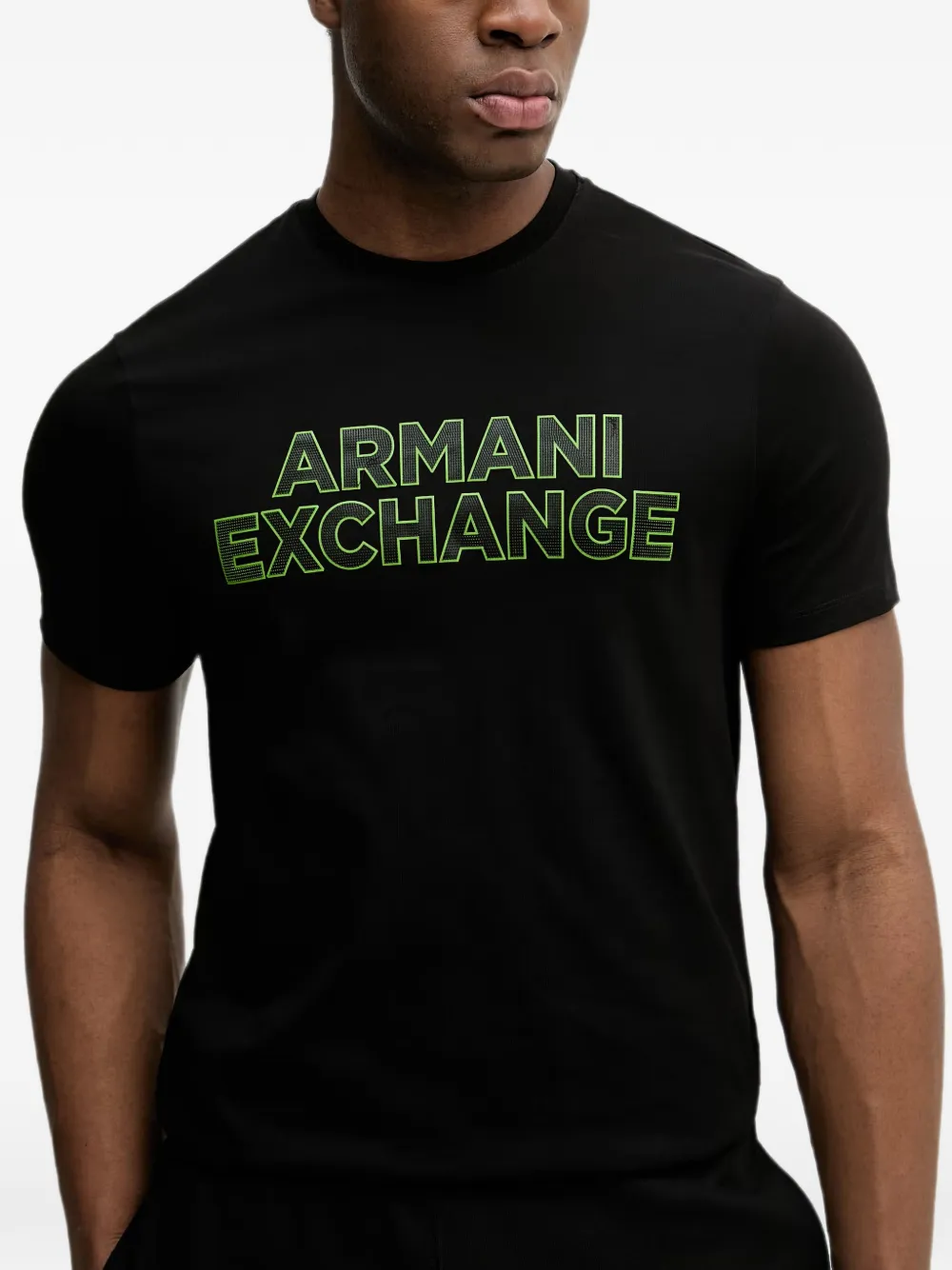 Armani Exchange T-shirt met logoprint Zwart