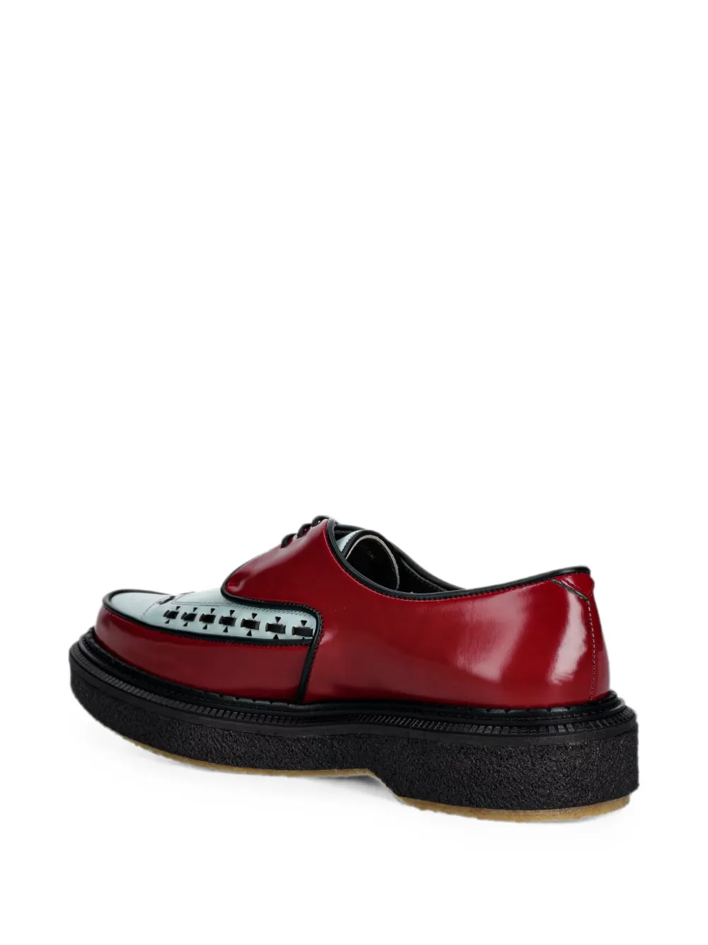 Adieu Paris woven-detail derby shoes Rood