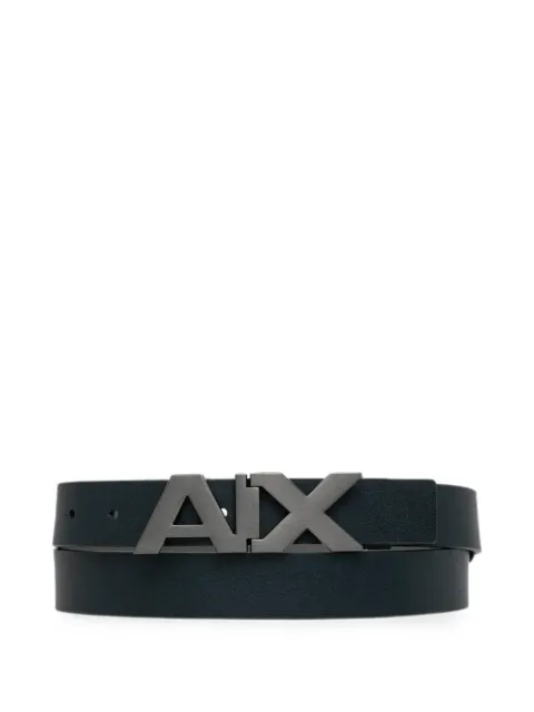 Armani Exchange AX logo-plaque belt