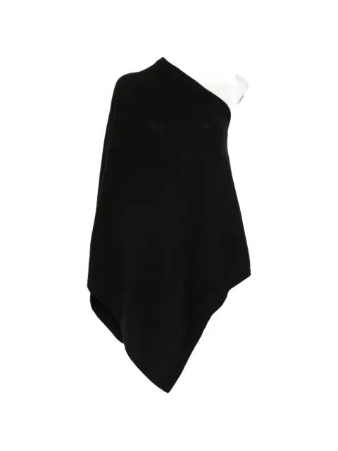 SERGIO MORETTI FIRENZE one-shoulder asymmetric-hem poncho