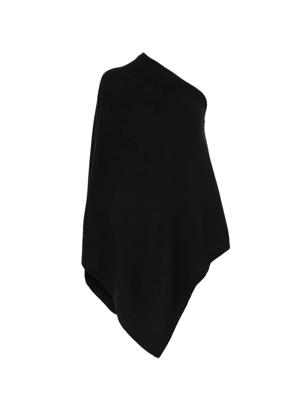 SERGIO MORETTI FIRENZE one-shoulder asymmetric-hem poncho