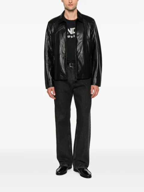 SERGIO MORETTI FIRENZE zip-up leather jacket