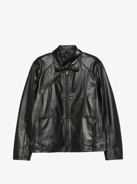 SERGIO MORETTI FIRENZE zip-up leather jacket