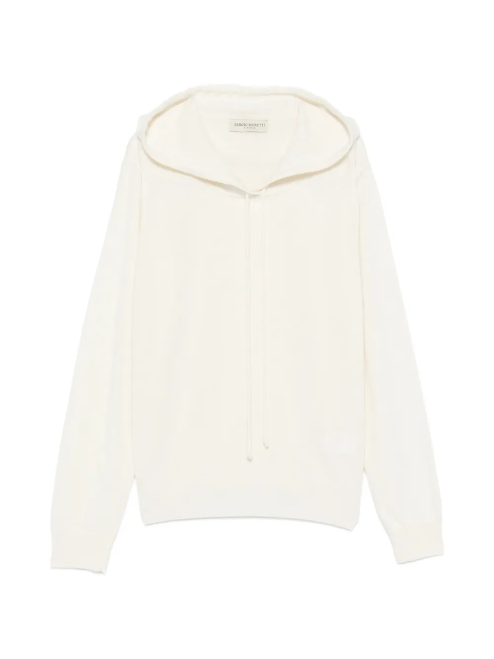 SERGIO MORETTI FIRENZE ribbed-trim hoodie - White