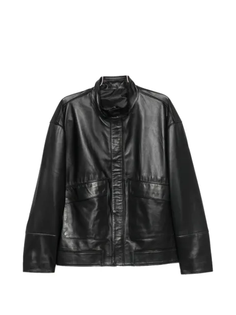 SERGIO MORETTI FIRENZE high-neck leather jacket