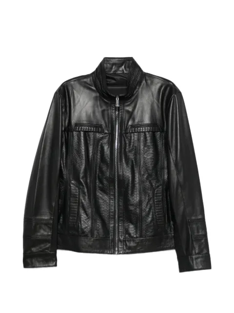 SERGIO MORETTI FIRENZE snakeskin-effect panelled jacket