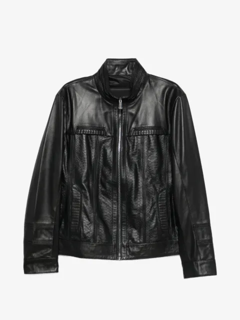 SERGIO MORETTI FIRENZE snakeskin-effect panelled jacket