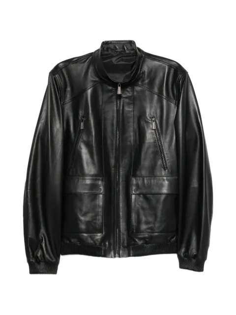 SERGIO MORETTI FIRENZE zip-up leather jacket