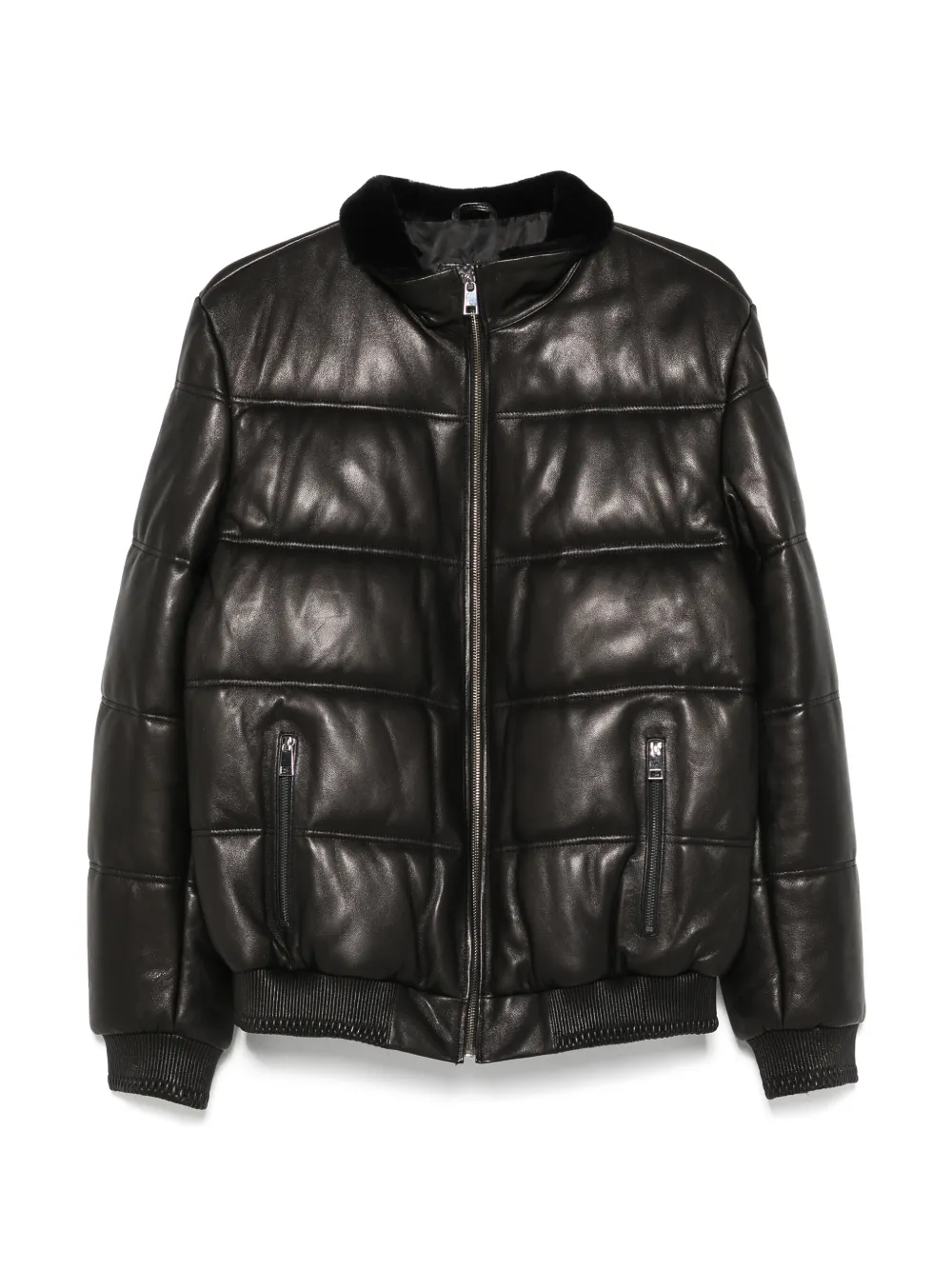 SERGIO MORETTI FIRENZE quilted leather jacket - Nero