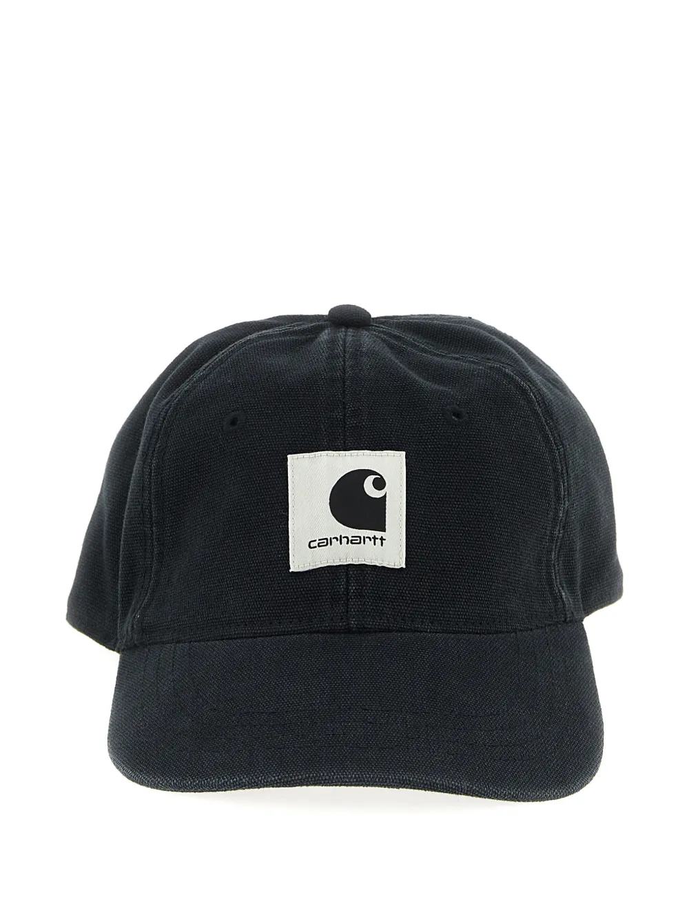 Carhartt WIP logo-patch canvas baseball cap - Nero