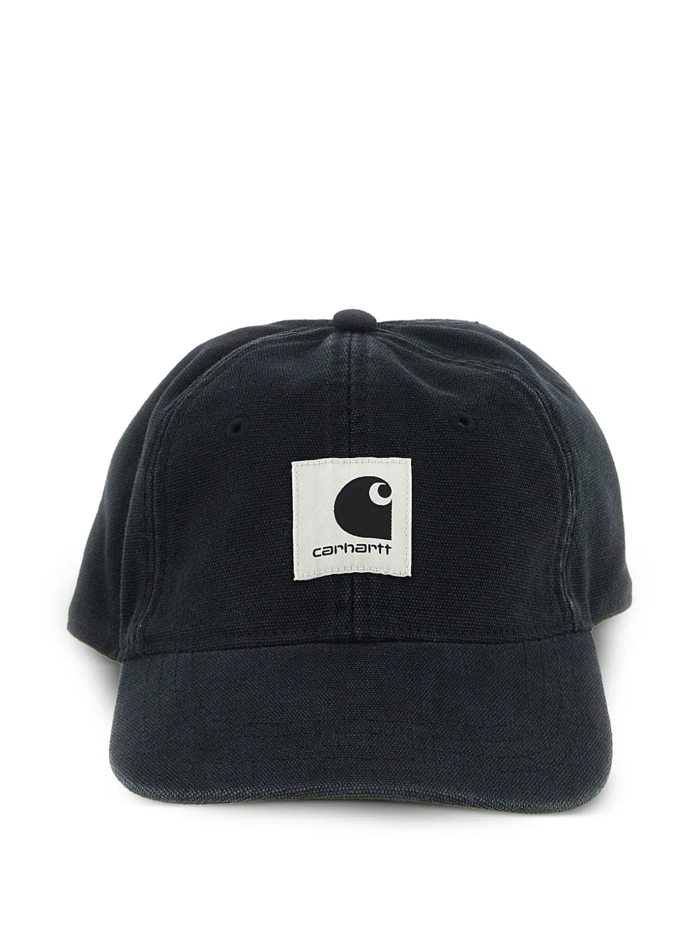 Carhartt WIP logo-patch canvas baseball cap - Nero