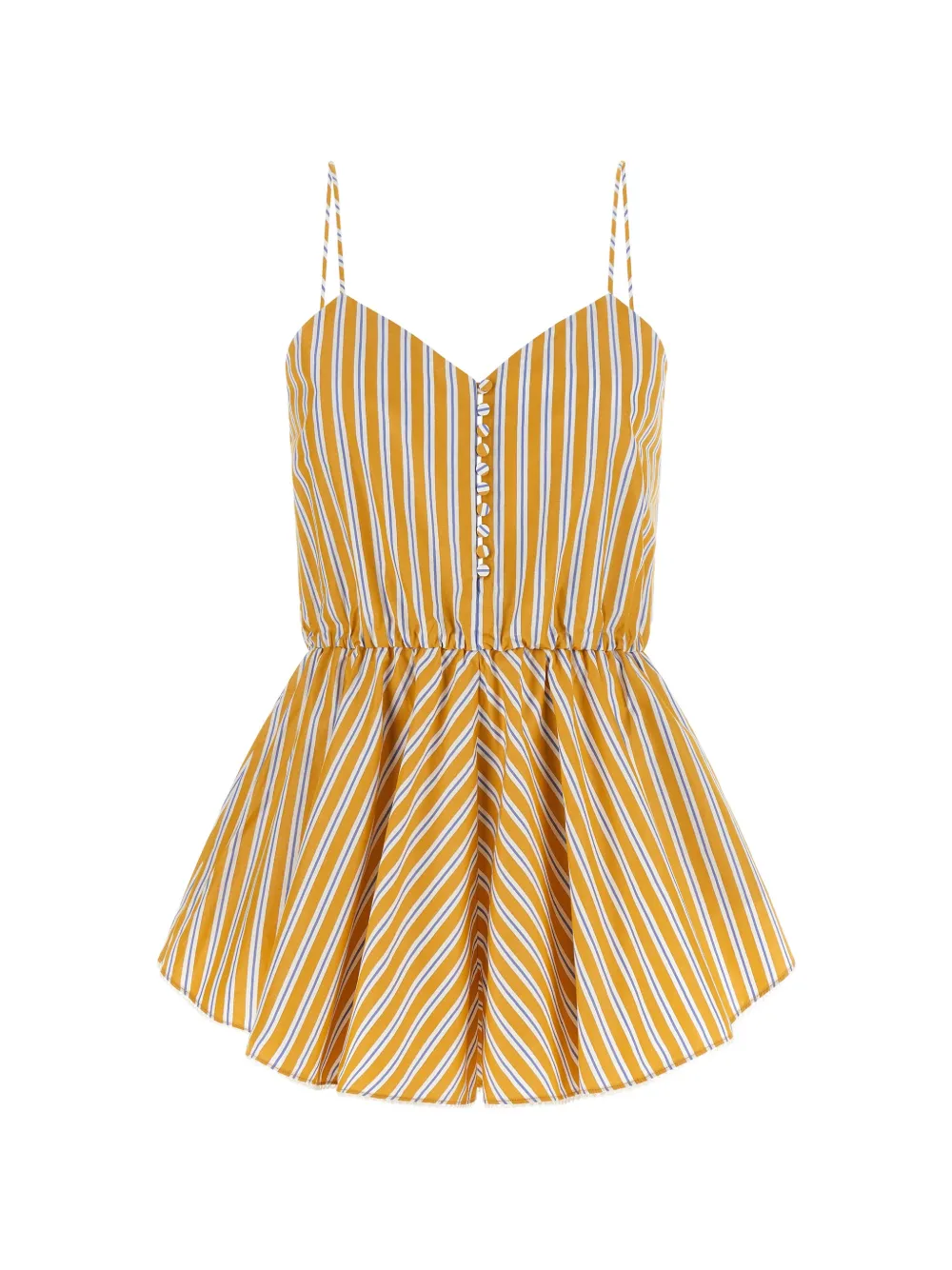 THE ANDAMANE Celeste striped playsuit - Giallo