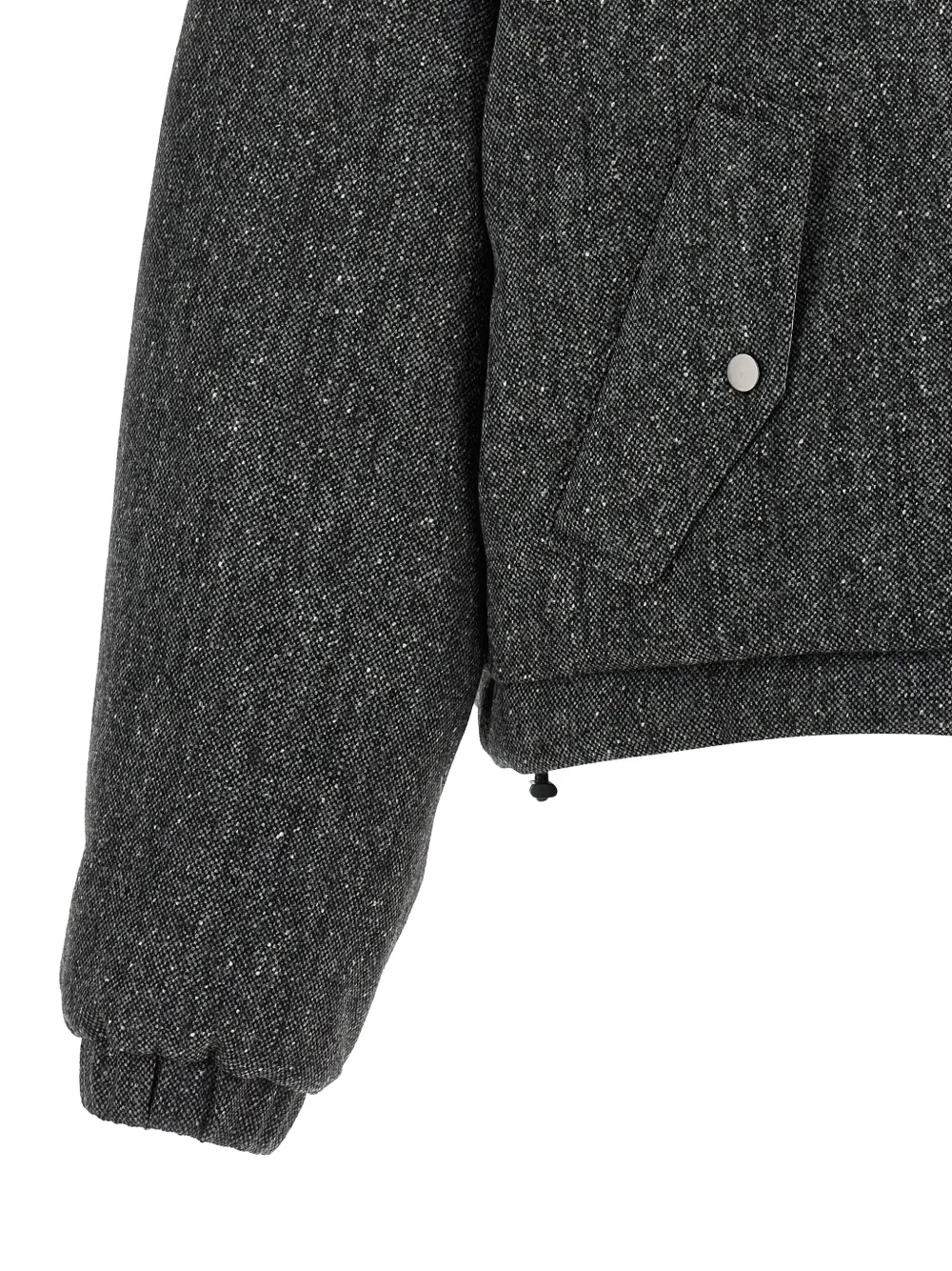 Brunello Cucinelli Donegal gebreid jack met capuchon Grijs