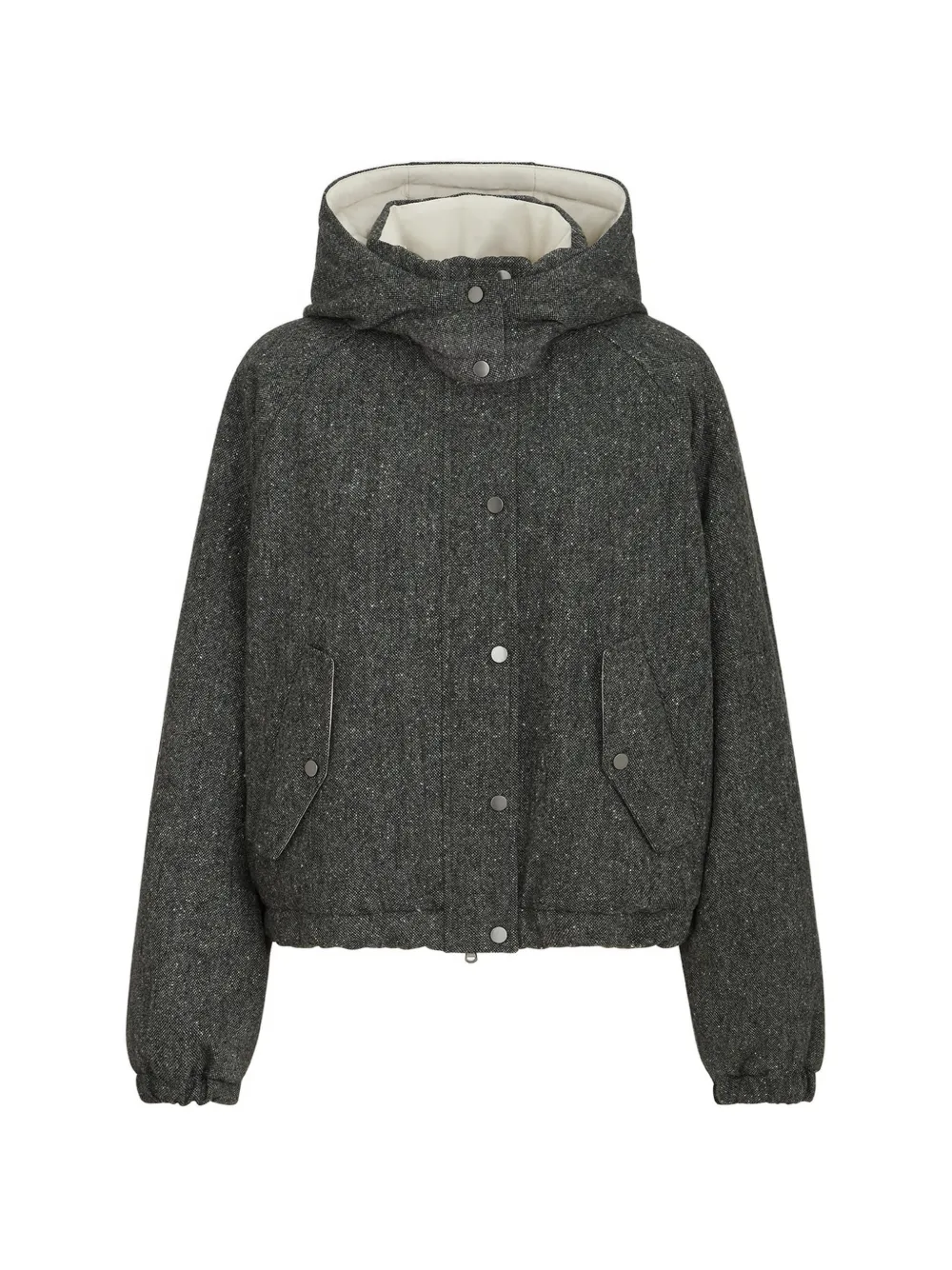 Brunello Cucinelli Donegal-knit hooded jacket