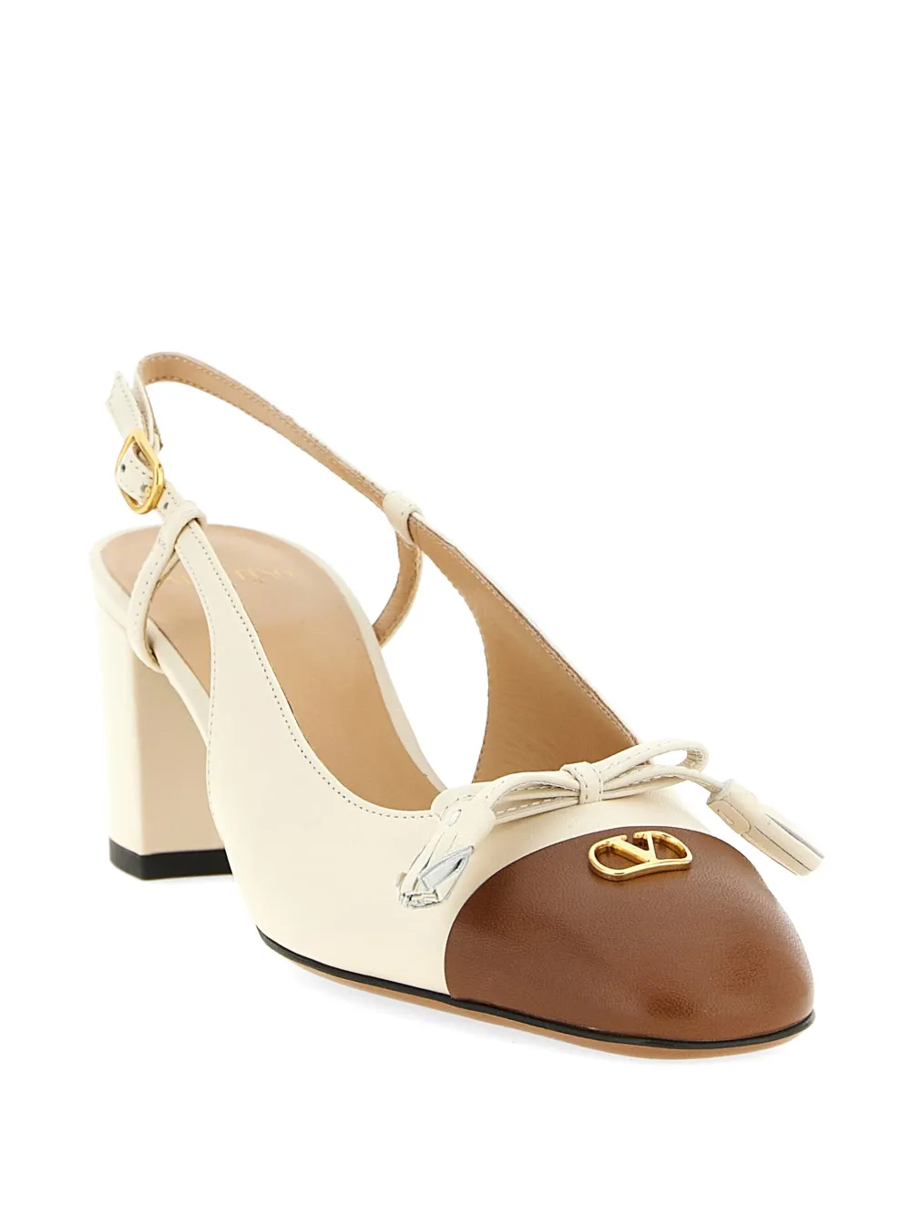 Valentino Garavani Valet Du Roi bow-detail pumps Beige