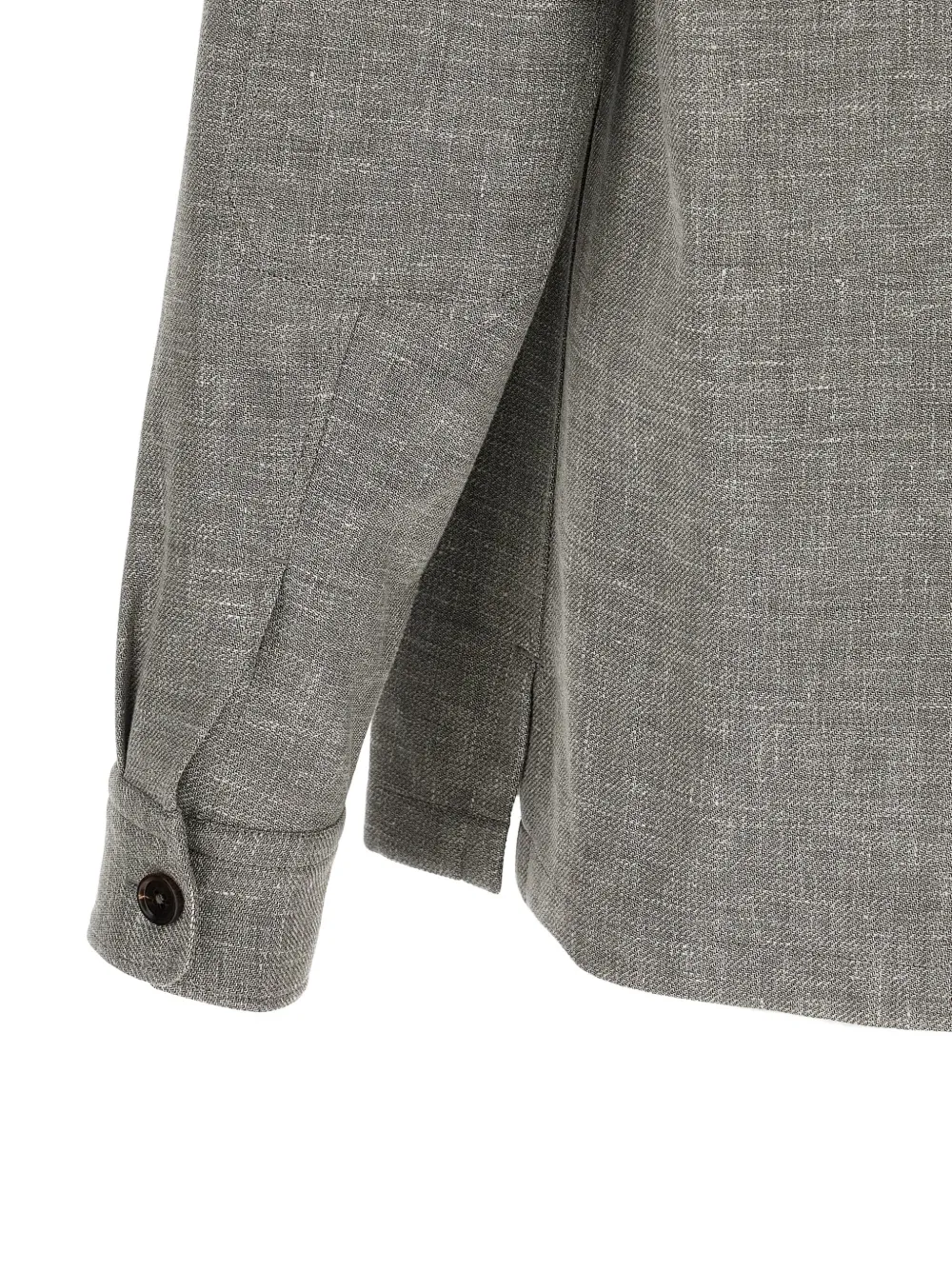 Zegna Overhemd met mélange-effect Beige