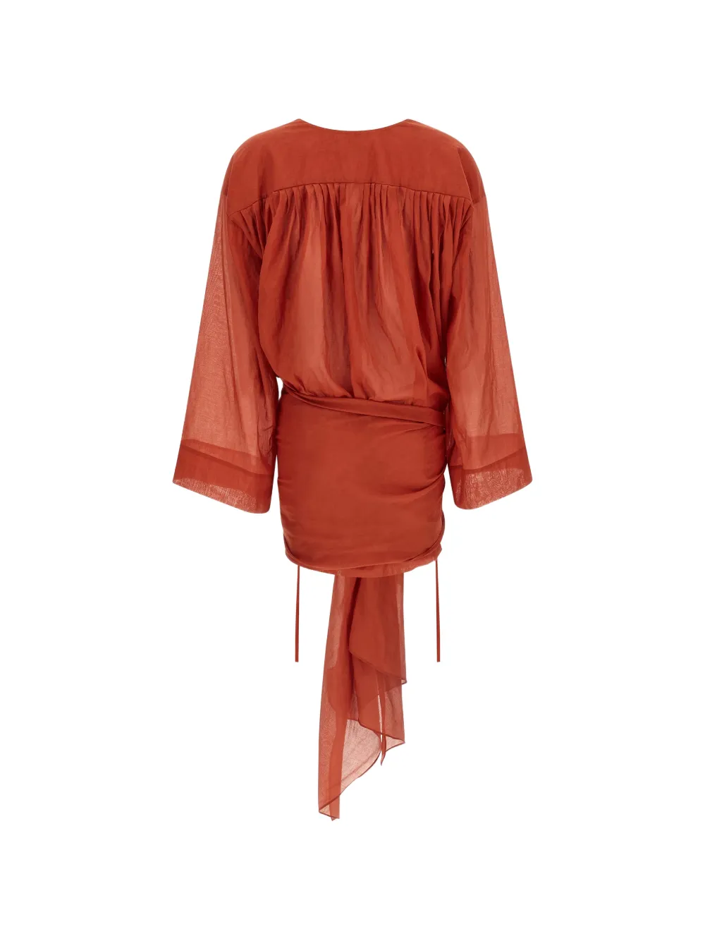 THE ANDAMANE Indira katoenen-mini-jurk Oranje