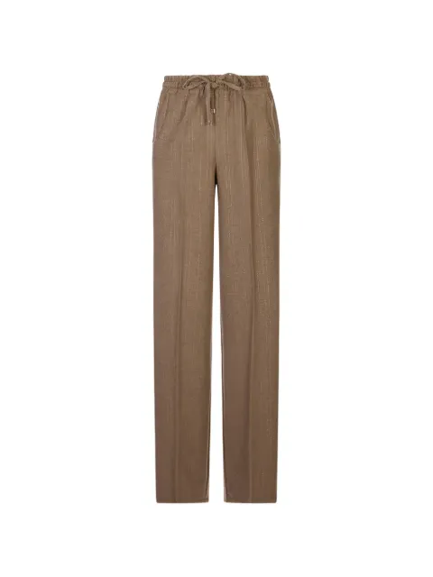 Kiton pinstripe drawstring trousers