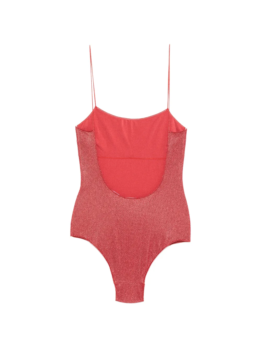 Oséree Badpak met diepe ronde hals Rood
