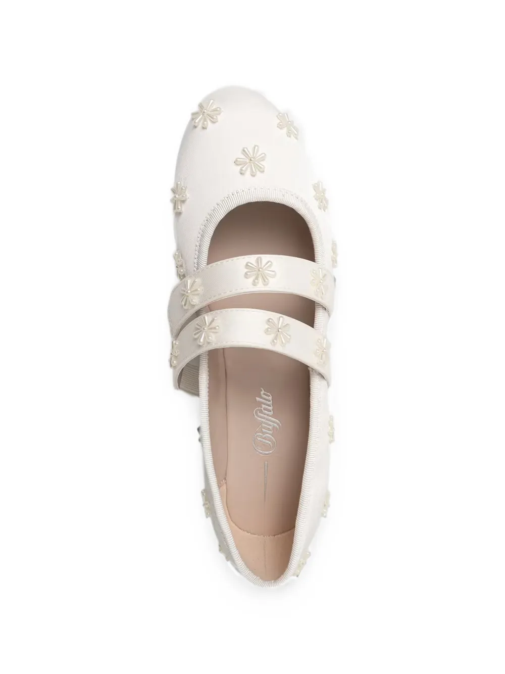 Buffalo Ballerina's met veters Wit