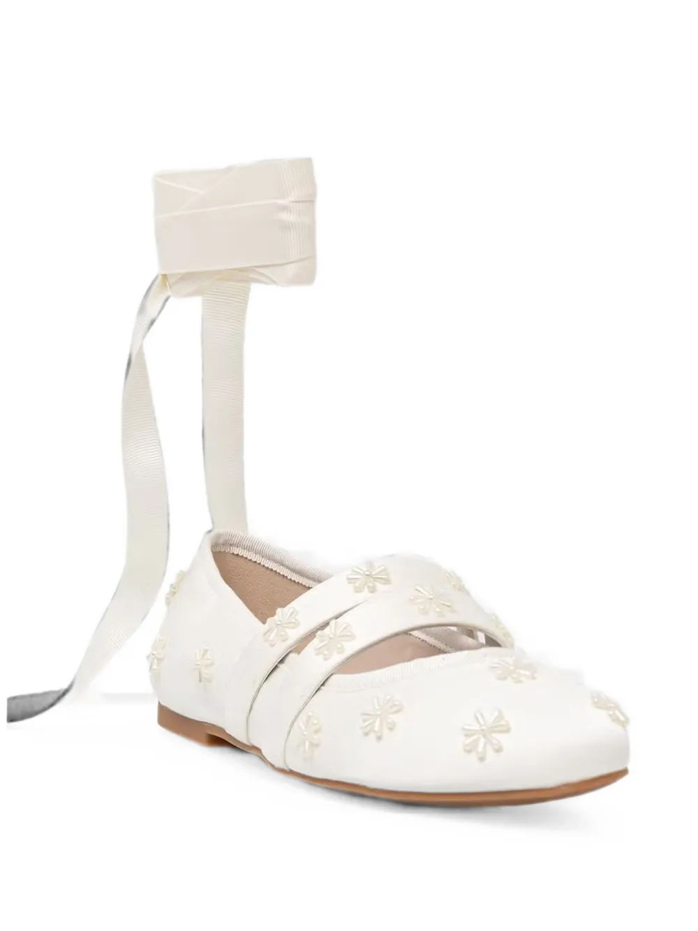 Buffalo Ballerina's met veters Wit