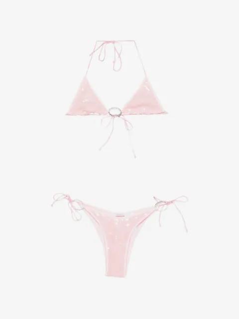 Oséree sequin-embellished ring-detail bikini
