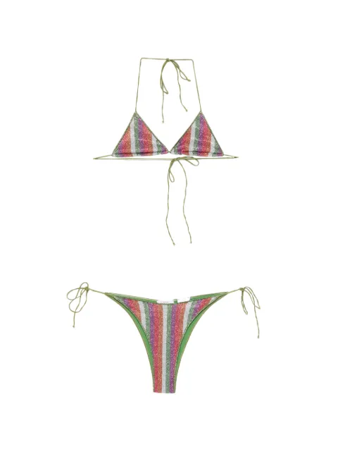 Oséree Lolita striped-pattern bikini