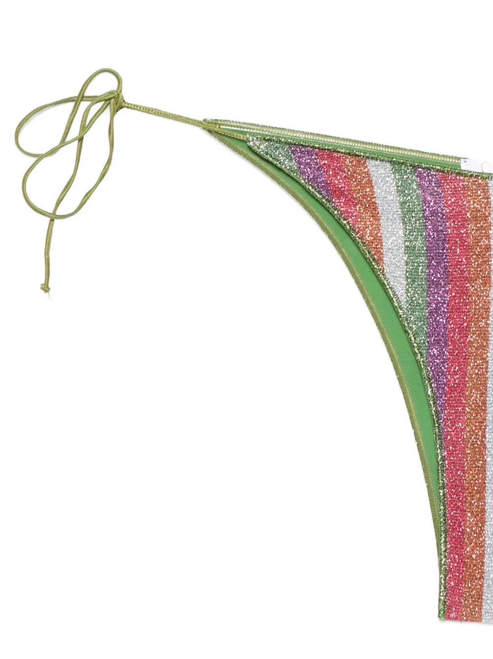 Oséree Lolita gestreepte bikini met metallic afwerking Groen