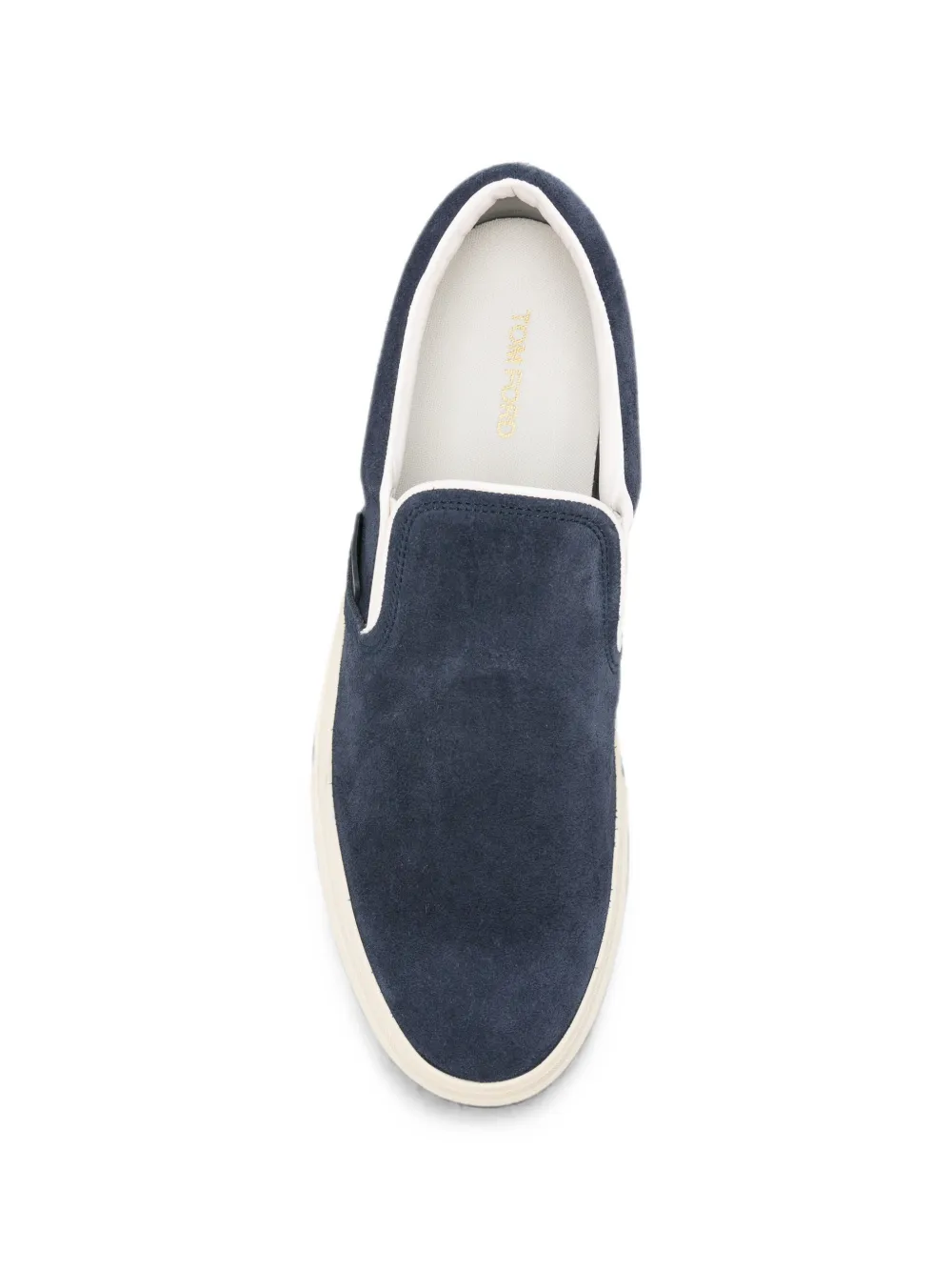 TOM FORD round-toe slip-on loafers Blauw